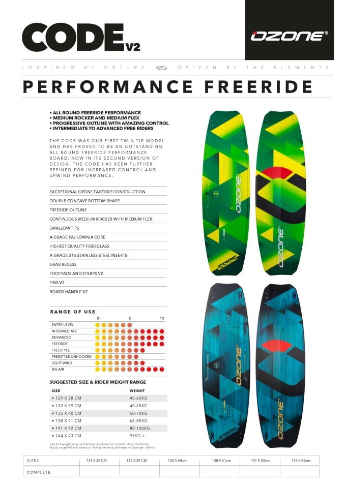 CODE V2 PERFORMANCE FREERIDE BOARD